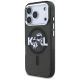 2. Karl Lagerfeld IML Glitter Karl & Choupette Sketch Logo MagSafe Case for iPhone 17 Pro - Black