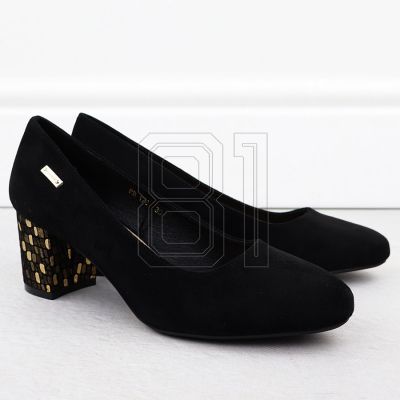 15. Suede high heel pumps Sergio Leone W SK314D black