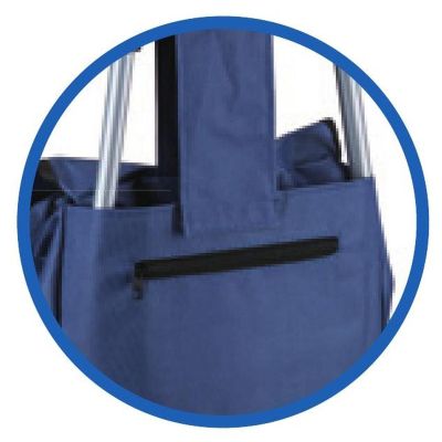 13. TROLLEY SHOPPING BAG ON WHEELS WITH FRAME 25L BLUE