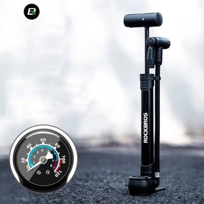 5. Rockbros 42310006001 Bicycle Pump with Pressure Gauge - Black