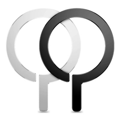 6. MagSafe Tech-Protect MetalRing Universal Magnetic - Black / Silver (2 pcs.)
