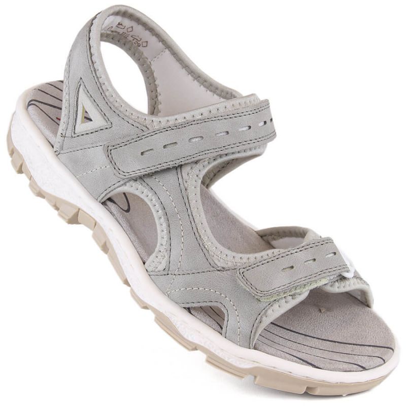 Comfortable Rieker W RKR674 sandals gray