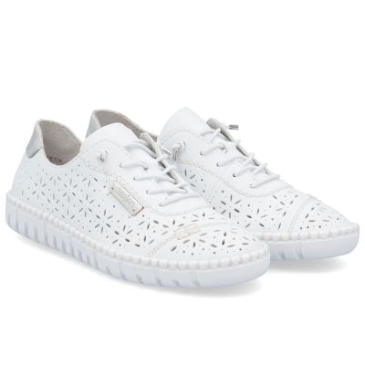 3. Rieker M2354-80 women's openwork white shoes