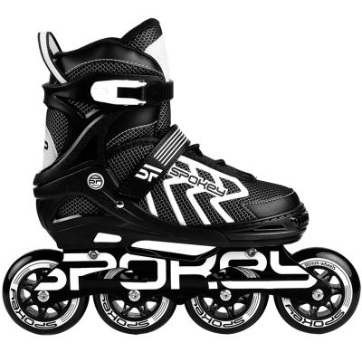 9. Spokey Khan Bk/Wh Jr inline skates 927032-927033