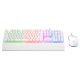 4. RAMPAGE FORTUNA Gaming Set with Keyboard, Mouse Pad and 12800 DPI Mouse, WHT