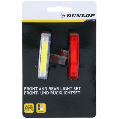 6. BLACK DUNLOP LED BIKE LAMP SET FRONT AND REAR