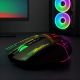 7. Wozinsky WMGB-3200 Wireless Optical Gaming Mouse with Built-in Rechargeable Battery 3200 DPI with RGB Lighting - Black