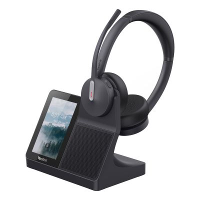 2. Yealink WH64 Workstation Dual Headset Wired & Wireless Headband Office/Call Center USB Type-C Bluetooth Charging Stand Black