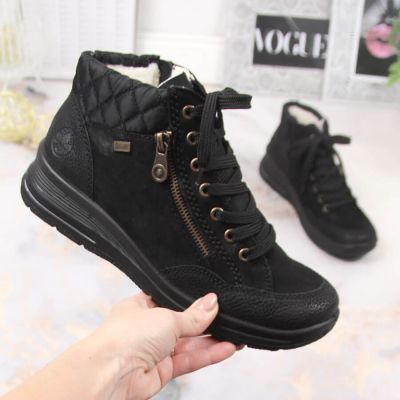Rieker W RKR567 Waterproof Insulated Leather Ankle Boots