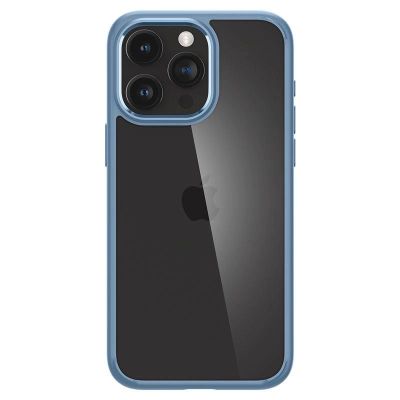 9. Spigen Crystal Hybrid Case for iPhone 15 Pro Max - Clear Blue