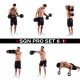 2. 6-in-1 Weight Set HMS SGN120 (Barbell, Dumbbells and Kettlebell) 20 kg