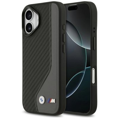 BMW M Carbon Logo MagSafe Case for iPhone 17 - Black and Gray