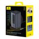 9. Baseus Spacemate hub USB-C 11in1 docking station 3xHDMI 4K 60Hz + 2xUSB-A (10Gb/s) + 1xUSB-C (10Gb/s) + RJ45 + 2xUSB-A (480Mb/s) + 1xUSB-C (PD) + 1xMinijack 3.5mm - gray