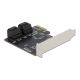 2. DeLOCK 4 Port SATA PCI Express x1 Card - Low Profile Design