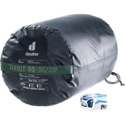 4. Deuter Orbit SQ-5 Synthetic Sleeping Bag (200 cm) - Ivy/Ink