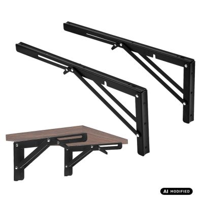 10. MACLEAN FOLDING WALL SHELF BRACKET MACLEAN FOLDING WALL SHELF BRACKET, MIN 350MM, MAX 700MM, MAX 50KG, 2 PIECES, M