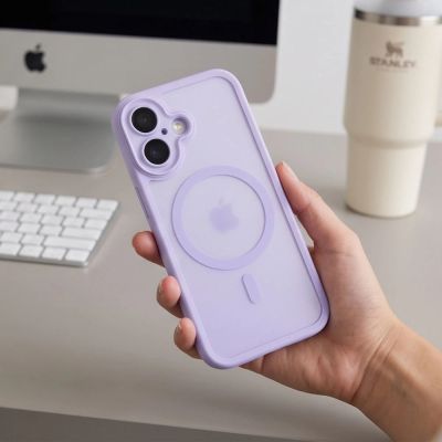 8. Tech-Protect MagPeak MagSafe CC Case for iPhone 17 - Matte Purple