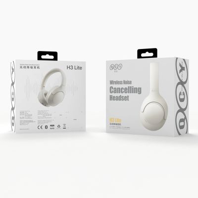 7. QCY H3 Lite Over-Ear Headphones with ANC and Bluetooth 5.3 - White