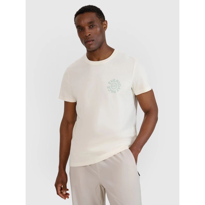 Men's regular printed T-shirt 4F 4FWSS25TTSHM1980-11S