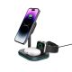 2. Tech-Protect QI15W-A27 3-in-1 Inductive Charger with MagSafe Stand for Smartphone / Apple Watch / AirPods - Black