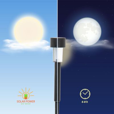 9. LED SOLAR LAMP O4.7x30.5cm PLASTIC SET 10 PCS