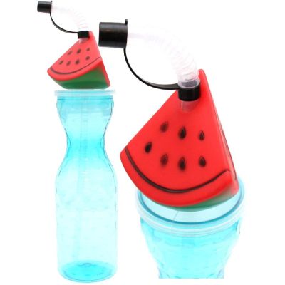 4. EXCELLENT HOUSEWARE 500ML BLUE SPORTS BOTTLE WITH STRAW