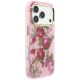 4. Guess IML Glitter Blossom Roses Case for iPhone 17 Pro / 18 Pro - Pink