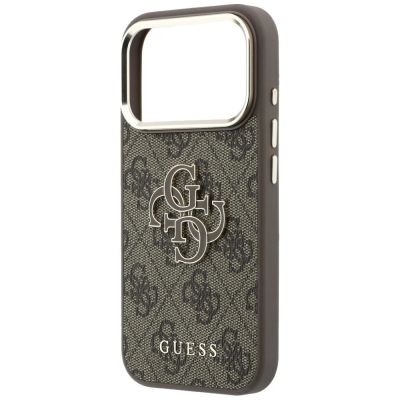 6. Guess 4G & Big Resin Logo Case for iPhone 17 Pro / 18 Pro - Brown