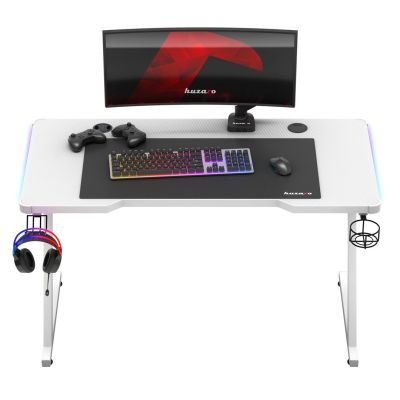 10. Huzaro Hero 2.5 White RGB Gaming Desk