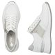 4. Women's sneakers with zipper, white, Rieker N4322-80