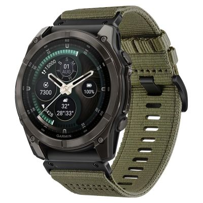 Tech-Protect Nylon Classic Strap for Garmin Fenix ​​5X / 5X Plus / 6X / 6X Pro / 7X / 8 / 8 Pro / 9 / 9 Pro (47 mm) - green