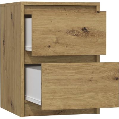 6. K2 KARO BEDSIDE CABINET 2 DRAWERS ARTISAN