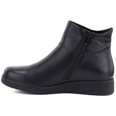 3. Sergio Leone BT-12-S Black Leather Wedge Ankle Boots