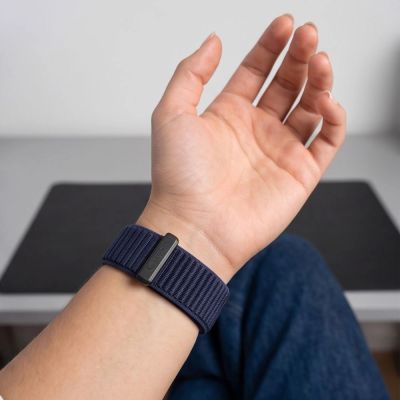 5. Tech-Protect NylonLoop Strap for Apple Watch 44 / 45 / 46 / 49 mm – Navy Blue
