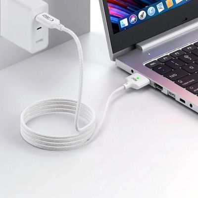 6. Tech-Protect MMC01 Ultraboost USB-C / USB-C MagSafe 3 140W 200cm Cable for MacBook - White