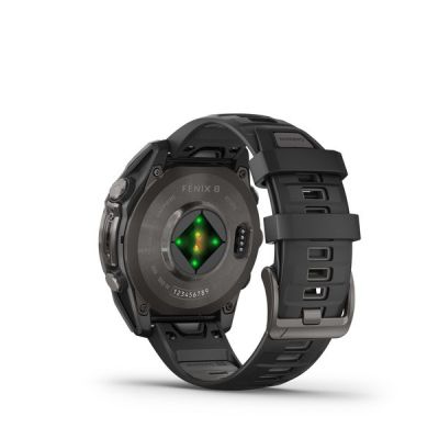 6. Garmin fenix 8 3.56 cm (1.4") AMOLED 47 mm Digital 454 x 454 px Touchscreen Black Wi-Fi GPS