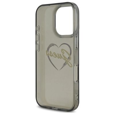 7. Guess IML Heart Case for iPhone 16 Pro Max - Black
