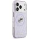 4. Karl Lagerfeld IML Glitter Karl & Choupette Heads Logo MagSafe Case for iPhone 17 Pro Max - Purple