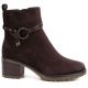 2. Women's suede ankle boots on a block, brown Potocki SZ12527