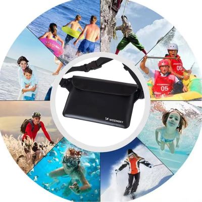 5. Wozinsky WWS-01 Waterproof PVC Waist Bag - Black