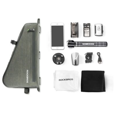 3. Rockbros AS-017 bicycle frame bag 5 l - dark green