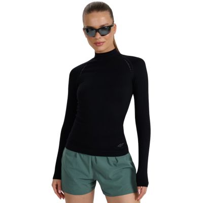 9. Women's longsleeve t-shirt 4F F419 deep black 4FWAW25TFLOF419 20S