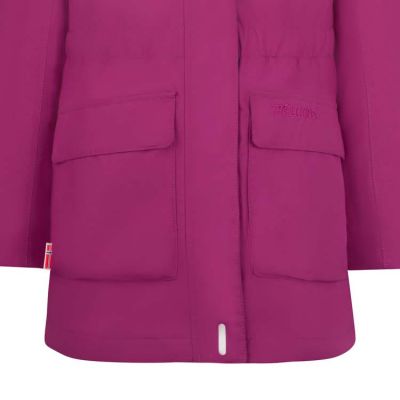 4. Trollkids Girls Alesund Coat Waterproof Pink Down Jacket (301-235)