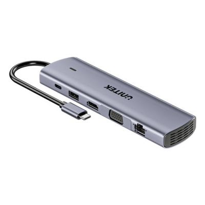 3. UNITEK D1113BGY01 Hubs and Concentrators 2 x USB 3.2 Gen 2 (3.1 Gen 2) Type-C 1000 Mbit/s Gray