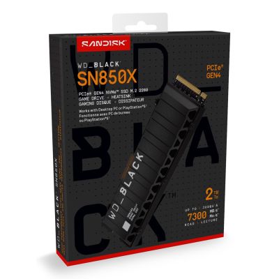 4. WD Black SN850X WDS200T2XHE SSD (2 TB ; M.2; PCIe NVMe 4.0 x4; heatsink)