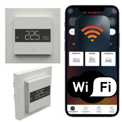 2. Heatit WiFi6 White RAL 9003 Wi-Fi Thermostat 3600W 16A