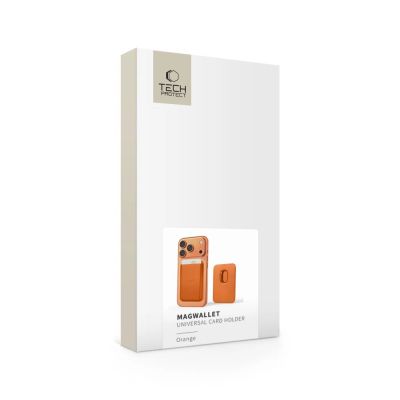 5. Tech-Protect MagWallet MagSafe Magnetic Wallet for Phone - Orange