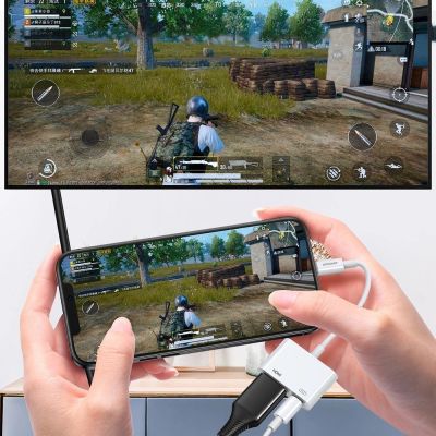 7. Joyroom S-H141 Lightning (male) - HDMI FullHD 1080p 60Hz (female) / Lightning (female) adapter - white