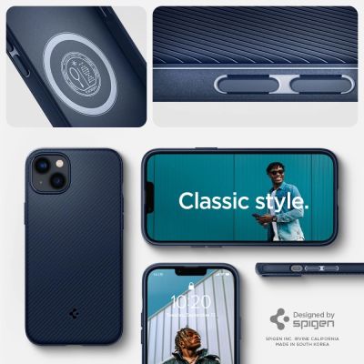 11. Spigen Mag Armor iPhone 14 Plus Case - Blue