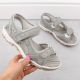 5. Comfortable Rieker W RKR674 gray sandals